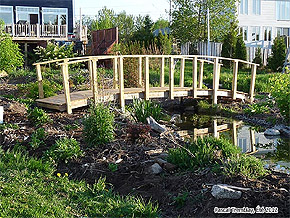 Pont Japonais en bois - Pont pour étang - Pont de Jardin arqué - Pont courbé