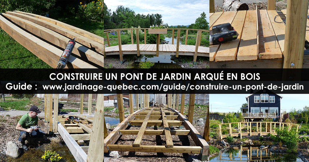 Pont de jardin - pont de bassin - passerelle en bois avec